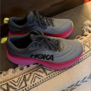 HOKA Women's Bondi 8 in Castlerock/Strawberry RARE